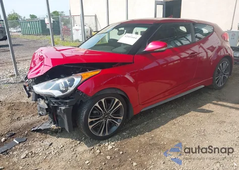 2016 Hyundai Veloster Turbo из США, поврежденный, VIN KMHTC6AE8GU267676